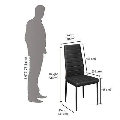 Nilkamal Isaac Dining Chair (Black)