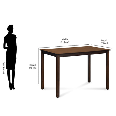 Nilkamal Stacia 4 Seater Dining Table (Antique Cherry)