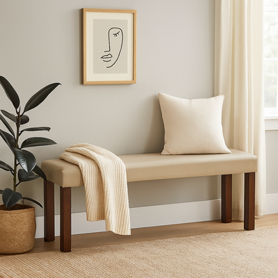 Nilkamal Venice Multi Use Long Sitting Bench for Living Room | Dining Room (Dirty Oak)