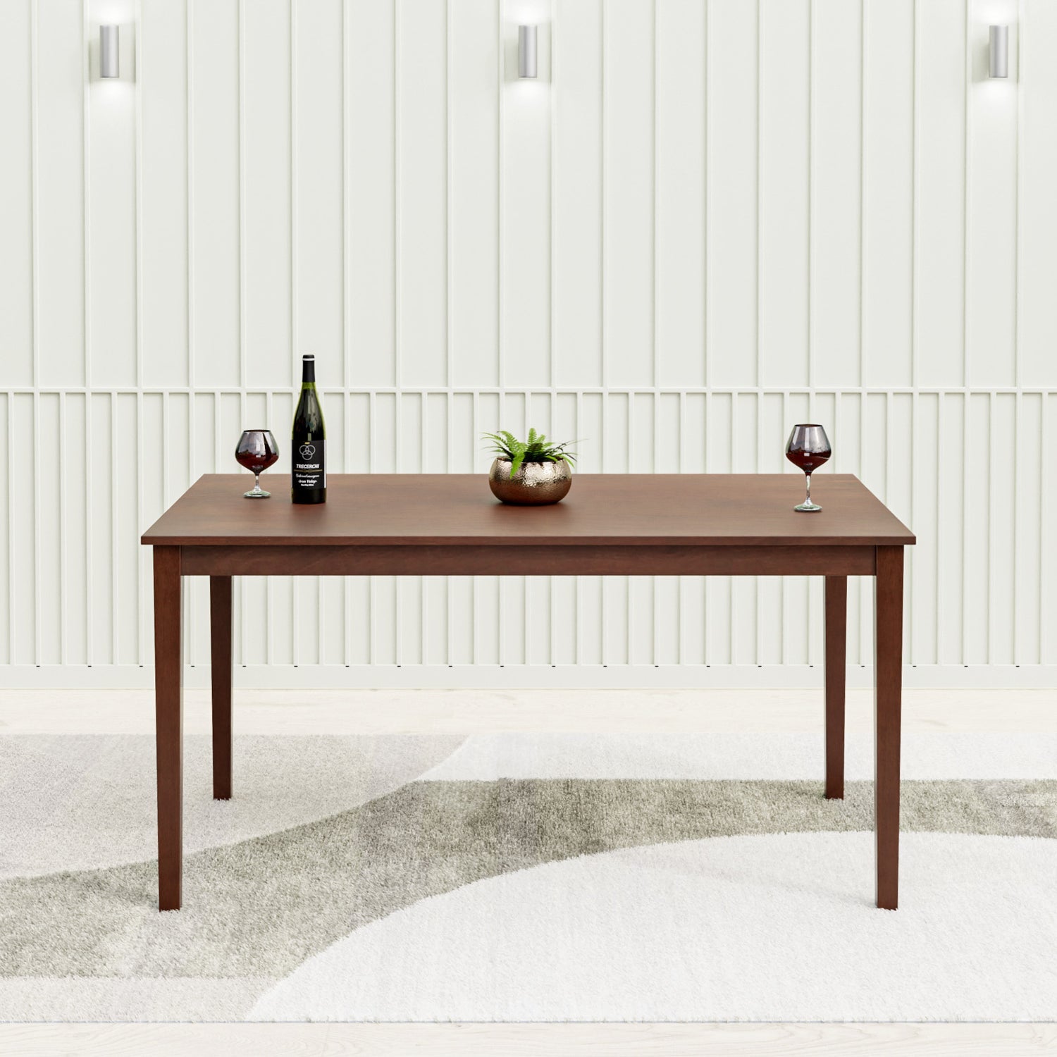 Nilkamal Jewel Six Seater Dining Table (Walnut)