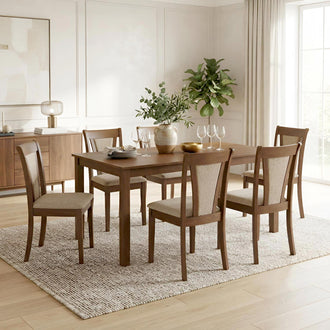 Nilkamal Jewel Six Seater Dining Set (Walnut)