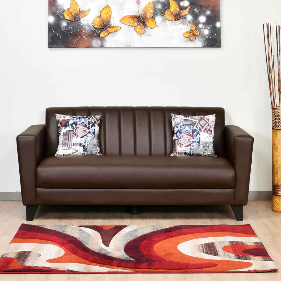 Nilkamal Joy 3 Seater Sofa (Brown)