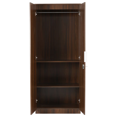 Nilkamal Joyce 2 Door Wardrobe (Classic Walnut)