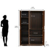 Nilkamal Joyce 3 Door Wardrobe (Classic Walnut) - Size In Centimeter