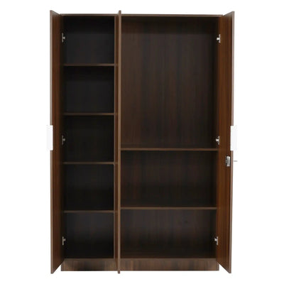 Nilkamal Joyce 3 Door Wardrobe (Classic Walnut)