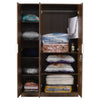 Nilkamal Joyce 3 Door Wardrobe (Classic Walnut) - Open Storage View
