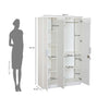 Nilkamal Joyce 3 Door Wardrobe (Frosty White)