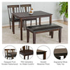Nilkamal Magnito 4 Seater Dining Set with Bench (Brown)
