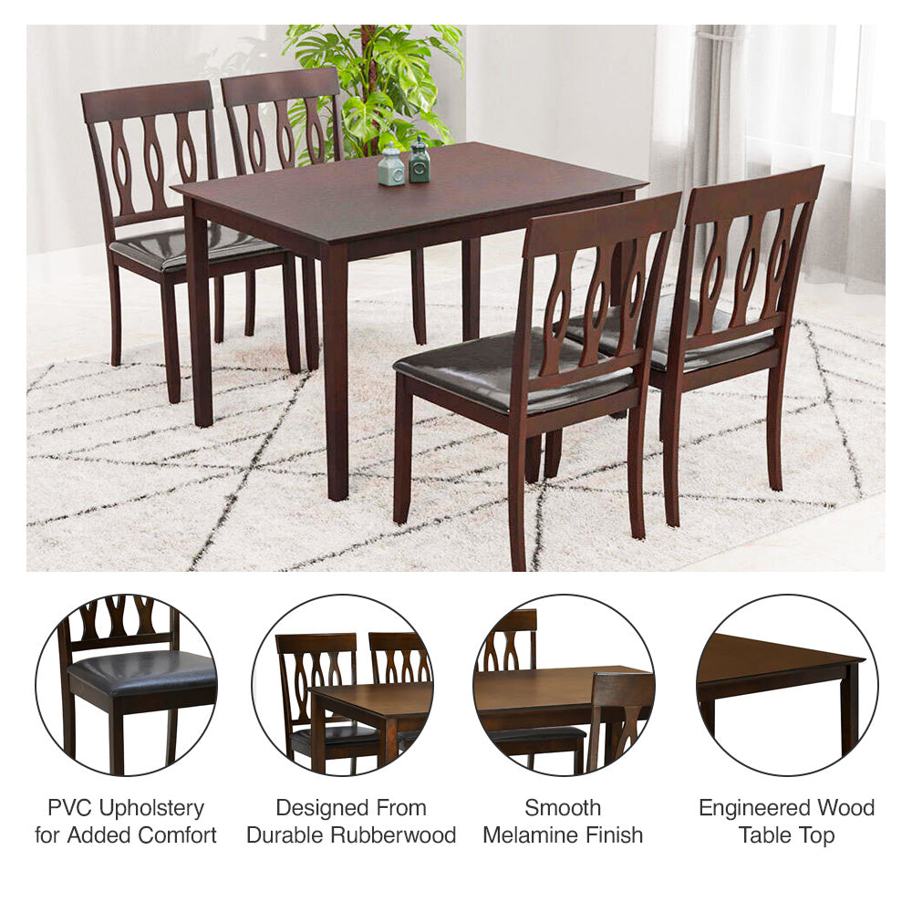 Nilkamal Olivia 4 Seater Dining Set (Brown)