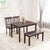 Nilkamal Olivia 4 Seater Dining Set with Bench (Brown)