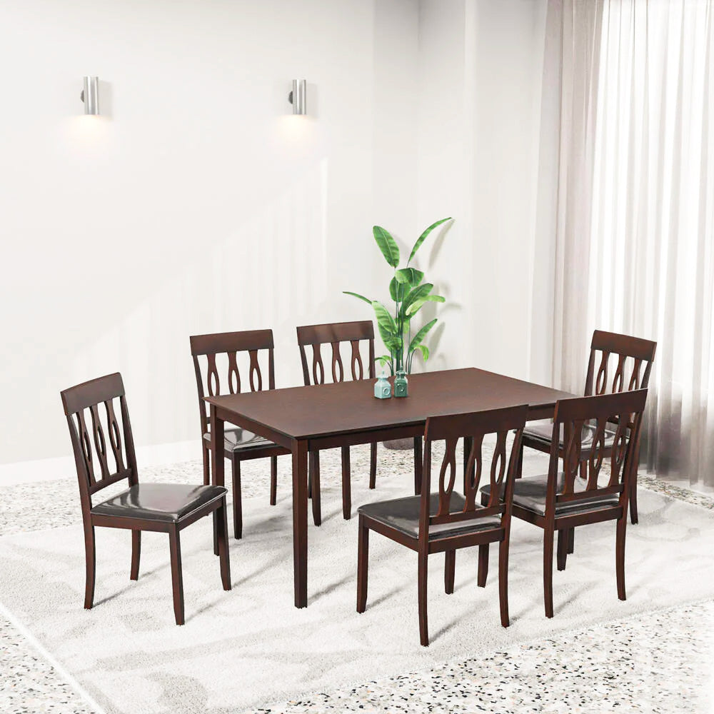 Nilkamal Olivia Seater Dining Set (Brown) - Main Image