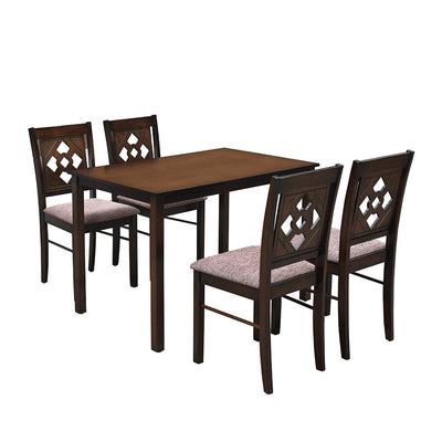 Nilkamal Stacia 4 Seater Dining Set (Antique Cherry)