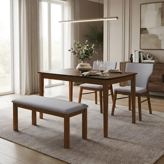 Nilkamal Kylo 1+2+ Bench Dining Set (Rio Brown)