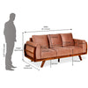 Nilkamal Lakewood 3 Seater Sofa (Cocoa)