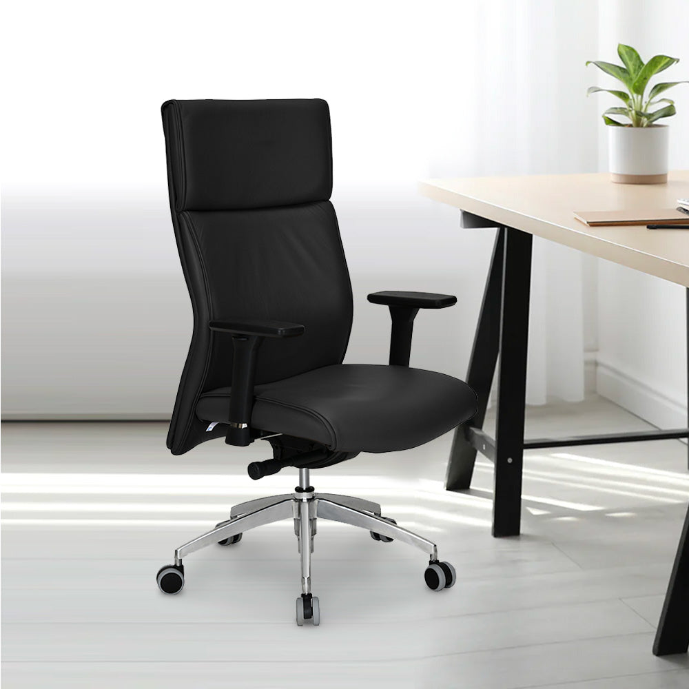 Nilkamal Command High Back Leatherette Office Chair (Black)