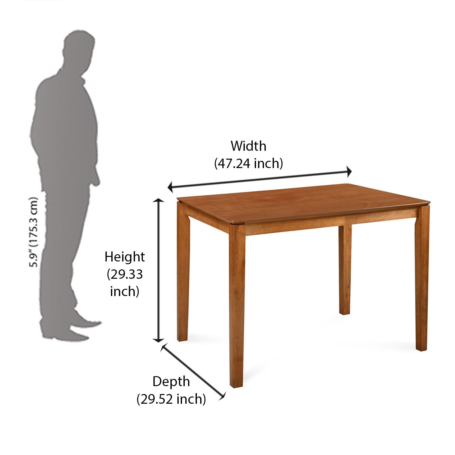 Nilkamal Leaf 4 Seater Dining Table (Walnut)