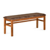 Nilkamal Leaf Multi Use Long Sitting Bench for Living Room | Dining Room (Walnut)