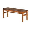 Nilkamal Leaf Multi Use Long Sitting Bench for Living Room | Dining Room (Walnut)