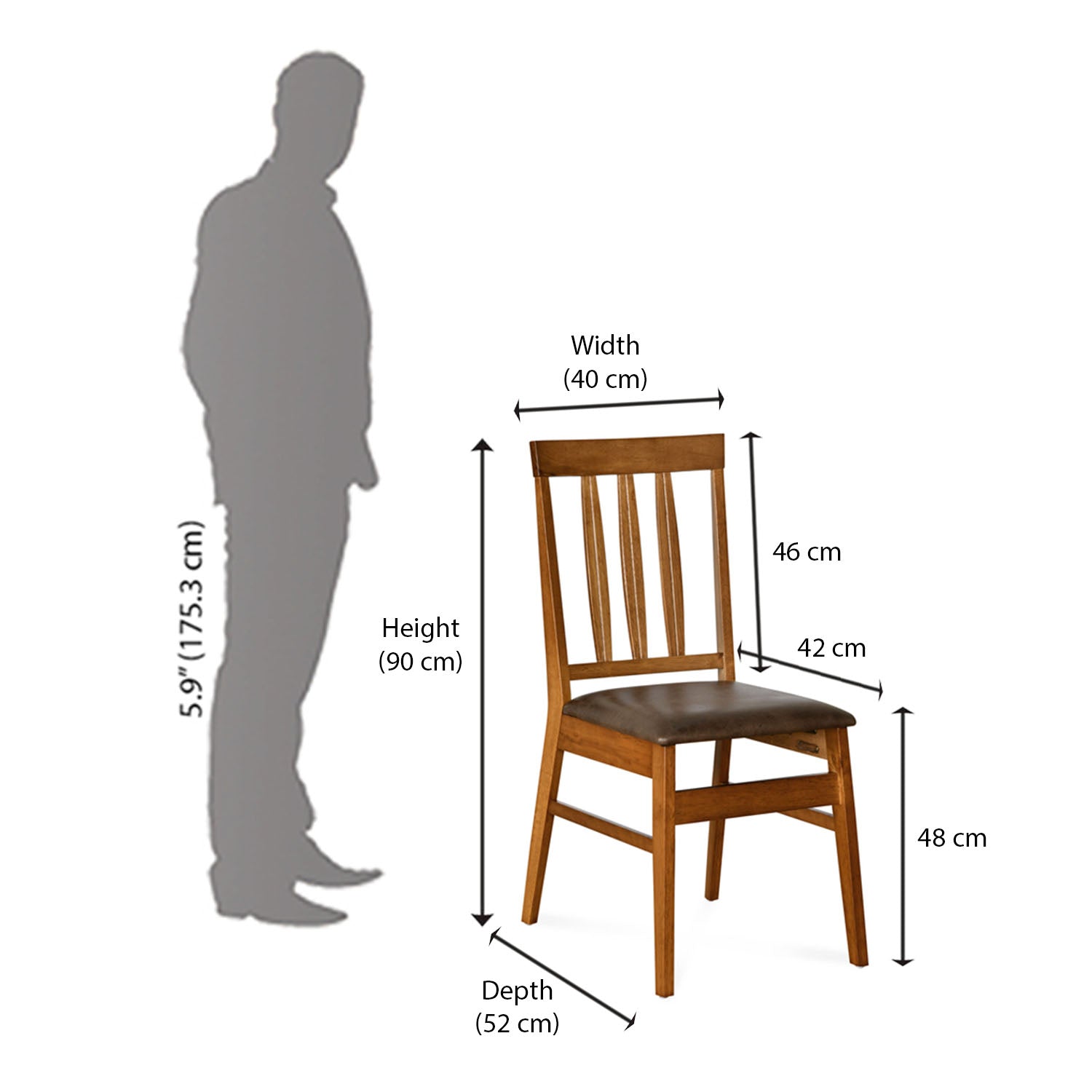 Nilkamal Leaf Dining Chair (Walnut)