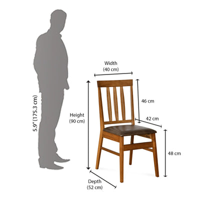 Nilkamal Leaf Dining Chair (Walnut)