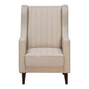 Nilkamal Leroy Fabric Upholstered Wingback Arm Chair (Beige)