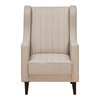 Nilkamal Leroy Fabric Upholstered Wingback Arm Chair (Beige)