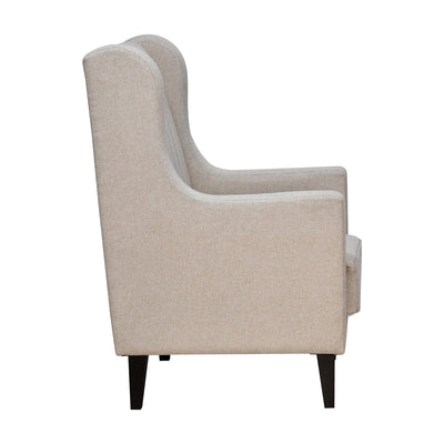 Nilkamal Leroy Fabric Upholstered Wingback Arm Chair (Beige)