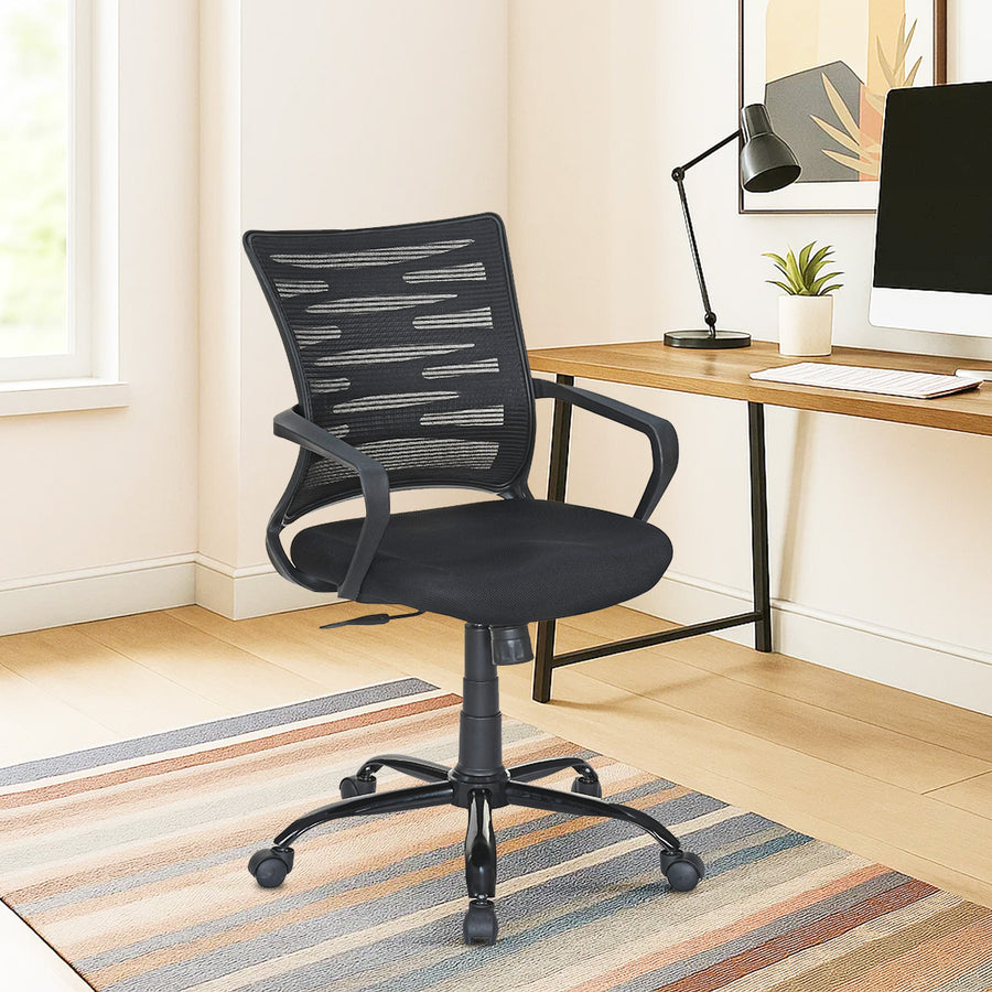 Nilkamal Giza Plus Mid Back Office Chair (Black)
