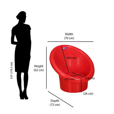 Nilkamal Lounger Plastic Chair Without Cushion