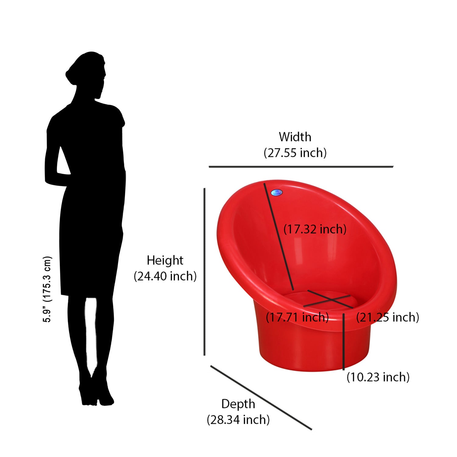 Nilkamal Lounger Plastic Chair Without Cushion