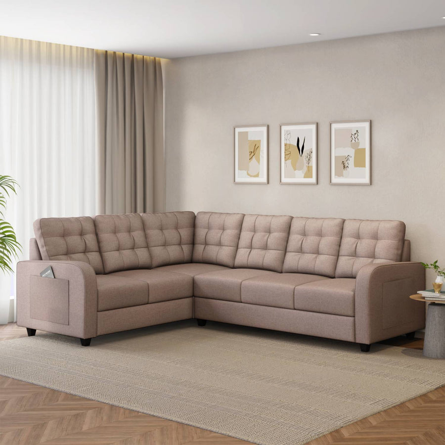 Nilkamal Protean Plus Corner Right Hand Side Sofa (Brown)
