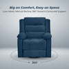Nilkamal Sierra 1 Seater Rocker & Swivel Recliner Sofa (Blue)