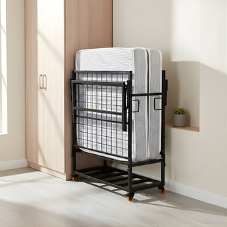 Nilkamal Zoe Folding Bed with Mattress (Black)