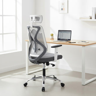 Nilkamal Verona High Back Office Chair (White & Grey)