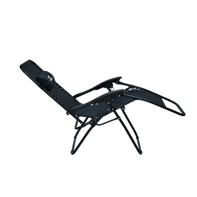 Nilkamal Lisle Foldable Easy Chairs + Table Set (Black)