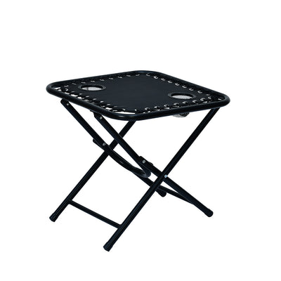 Nilkamal Lisle Foldable Easy Chairs + Table Set (Black)