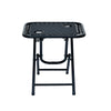 Nilkamal Lisle Foldable Easy Chairs + Table Set (Black)