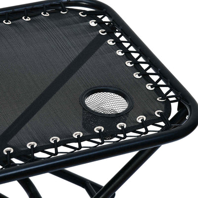 Nilkamal Lisle Foldable Easy Chairs + Table Set (Black)