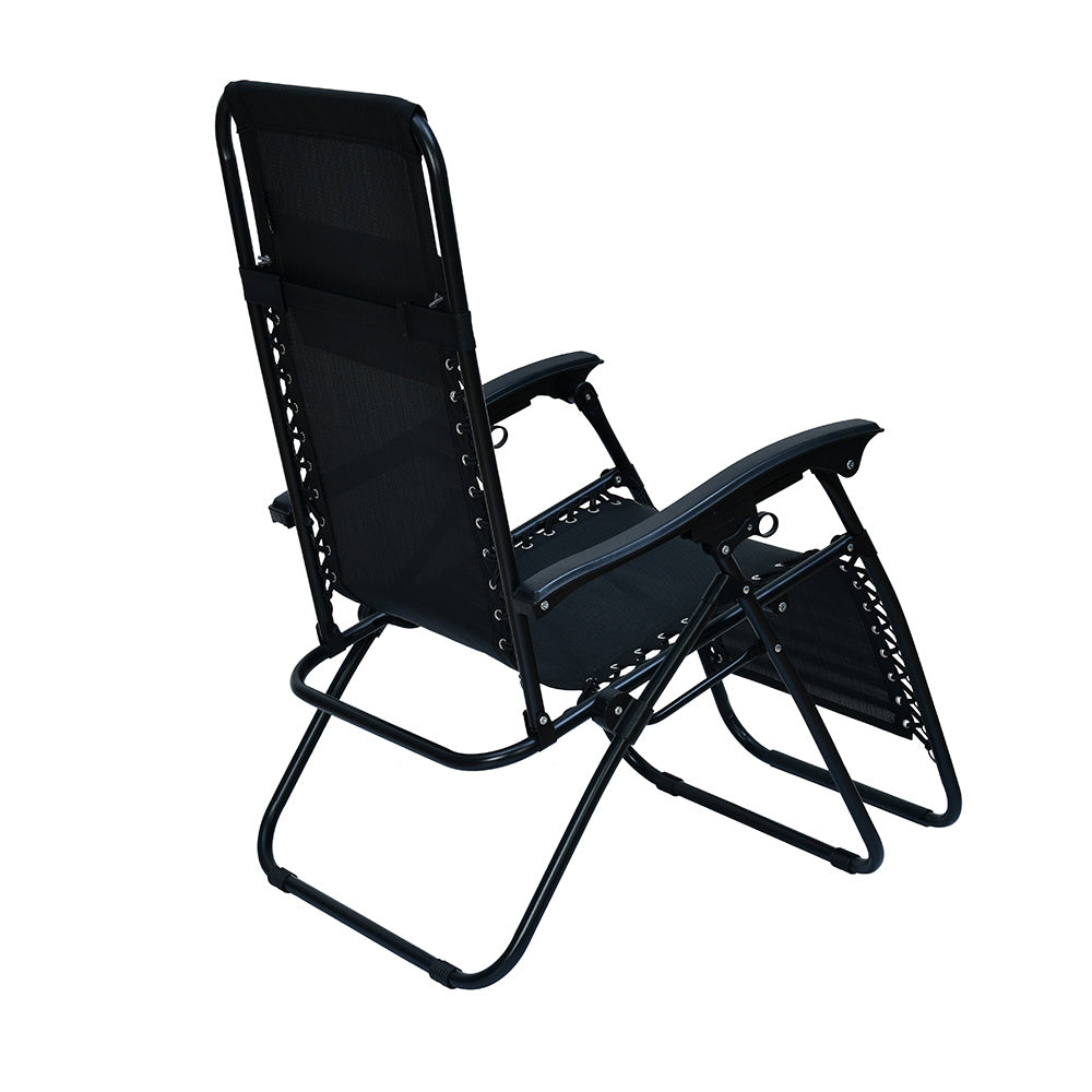 Nilkamal Lisle Foldable Easy Chairs + Table Set (Black)