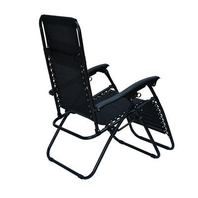 Nilkamal Lisle Foldable Easy Chairs + Table Set (Black)