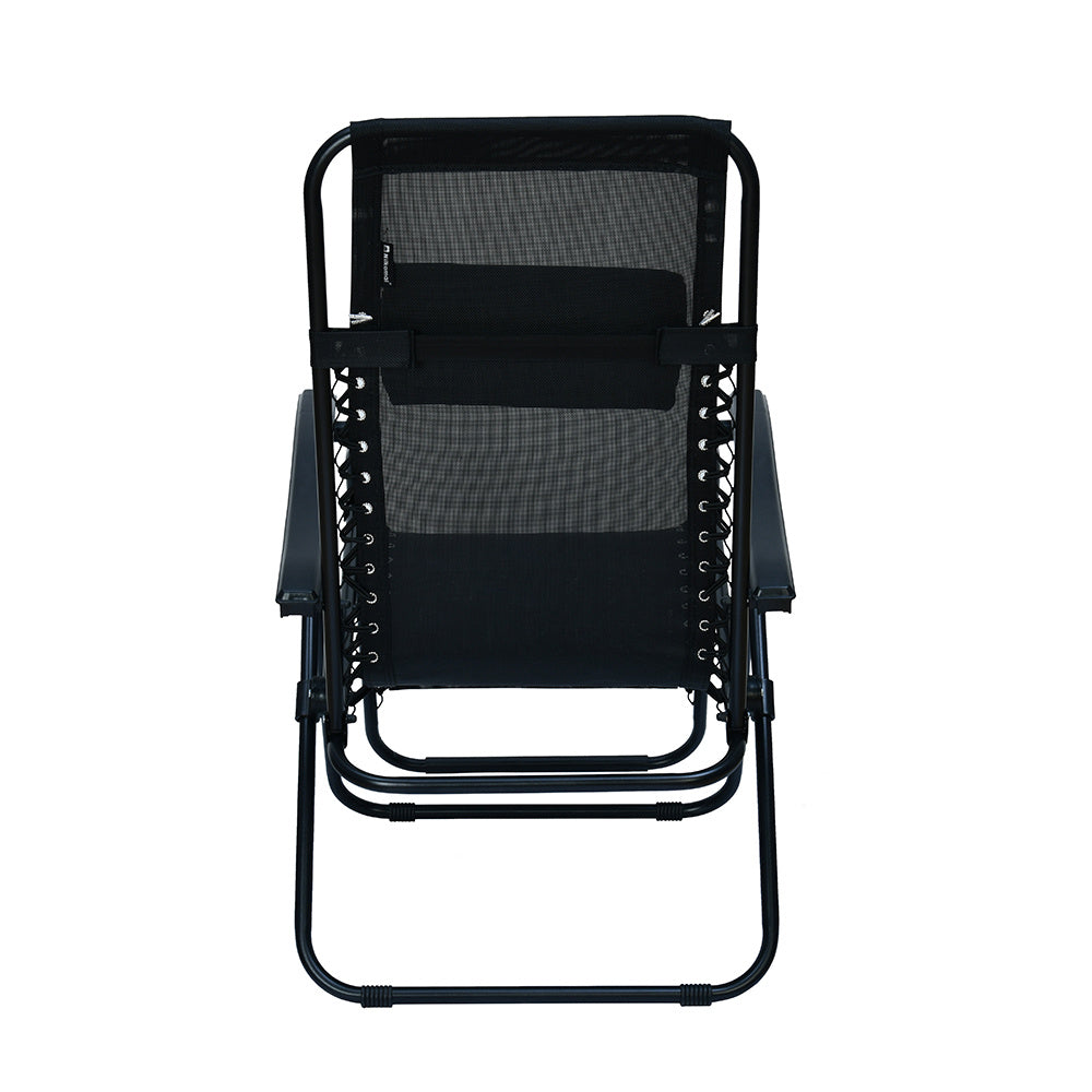 Nilkamal Lisle Foldable Easy Chairs + Table Set (Black)