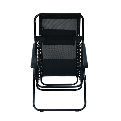 Nilkamal Lisle Foldable Easy Chairs + Table Set (Black)