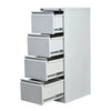 Nilkamal Magna 4 Door Filing Cabinet (Grey) - Slight Side View With Open Drawer-2
