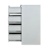 Nilkamal Magna 4 Door Filing Cabinet (Grey) - Side View With Open Drawer