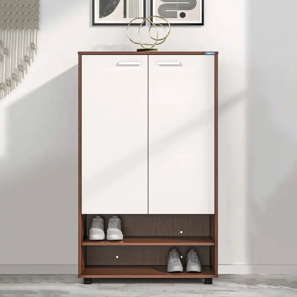 Nilkamal Ardor Shoe Cabinet (Oak/Frosty White)