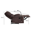 Nilkamal Matt 1 Seater Manual Recliner with Cup & Mobile Holder (Cocoa Brown)