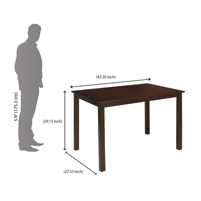 Nilkamal Mauna 4 Seater Dining Table (Dark Cappuccino)