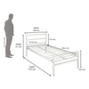 Nilkamal Striker Metal Single Bed (Black) - Size In Centimeter