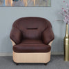 Nilkamal Mifa 1 Seater PVC Sofa (Maroon / Beige)