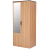 Nilkamal Milford 2 Door Wardrobe With Mirror (Urban Teak)